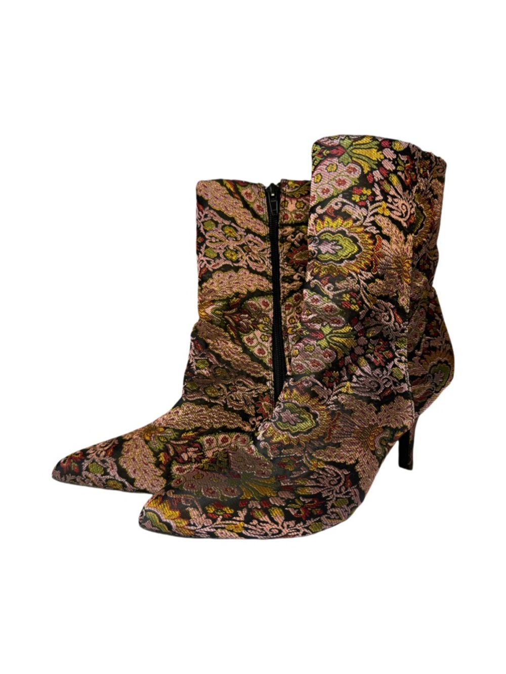 Floral Ankle Boots in Multicolor